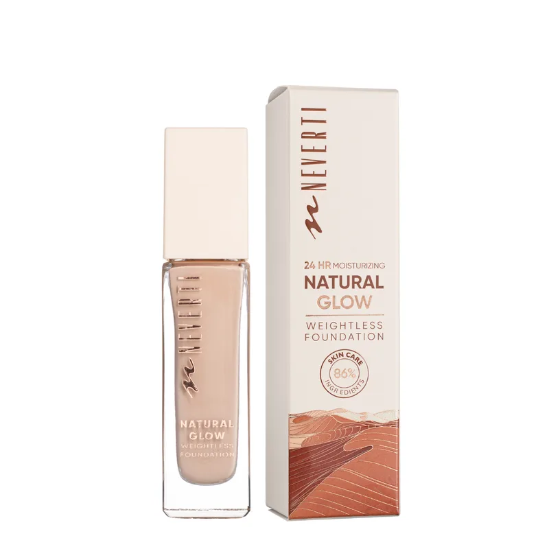 Тональна основа для обличчя Neverti Natural Glow зволожувальна 32 мл 002 Ivory (NP301)