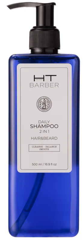 Шампунь чоловічий 2 в 1 Hair Trend Barber для щоденного використання - волосся та борода 500 мл
