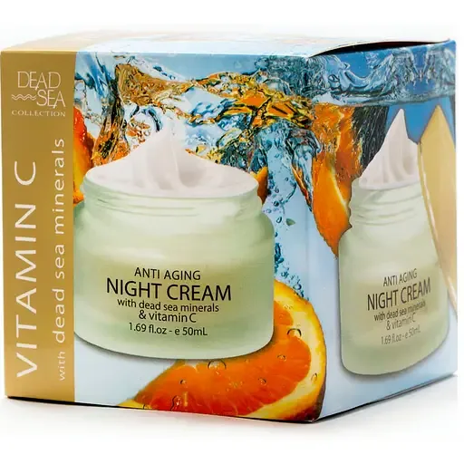 Нічний крем проти зморшок Dead Sea Collection з вітаміном С та мінералами Мертвого моря, 50 мл