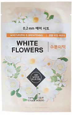 Тканинна маска з білими квітами Etude House Therapy Air Mask White Flower