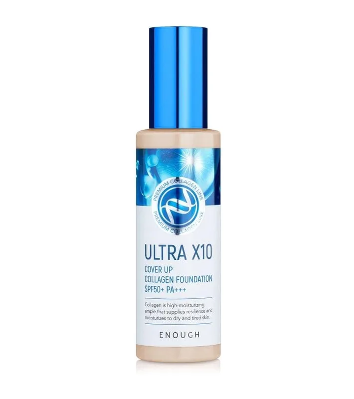 Тональний крем для обличчя Enough Ultra X10 Cover Up Collagen Foundation Колаген SPF50+ PA+++, відтінок