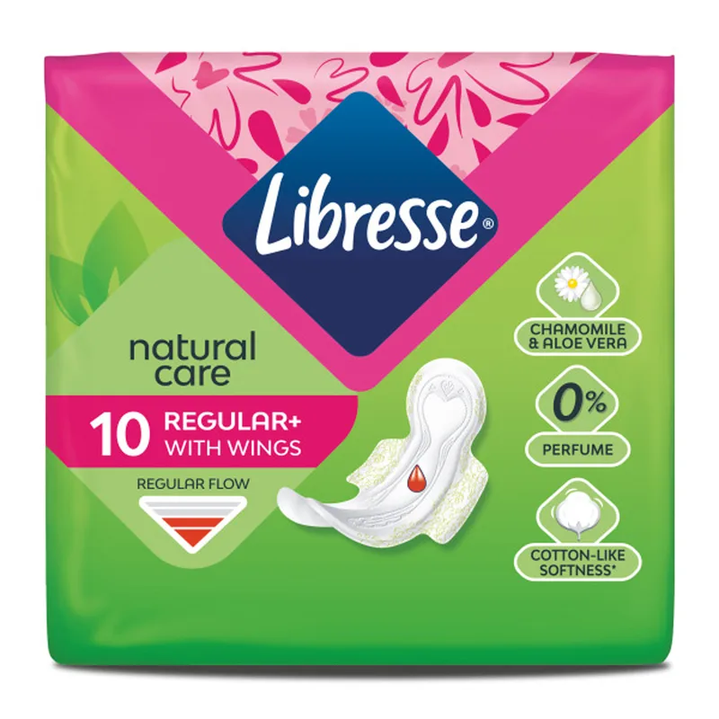 Прокладки гігієнічні жіночі LIBRESSE (Лібрес) Natural Care Ultra (Нейчерал кеа ультра) Нормал 10 шт