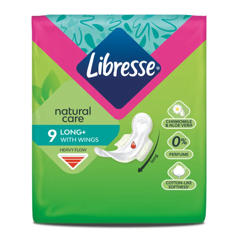 Прокладки гігієнічні жіночі LIBRESSE (Лібрес) Natural Care Ultra Super (Нейчерал кеа ультра) Супер 9 шт