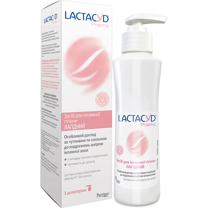 Засіб для інтимної гігієни Лактацид (Lactacyd) Лагідний з дозатором 250 мл