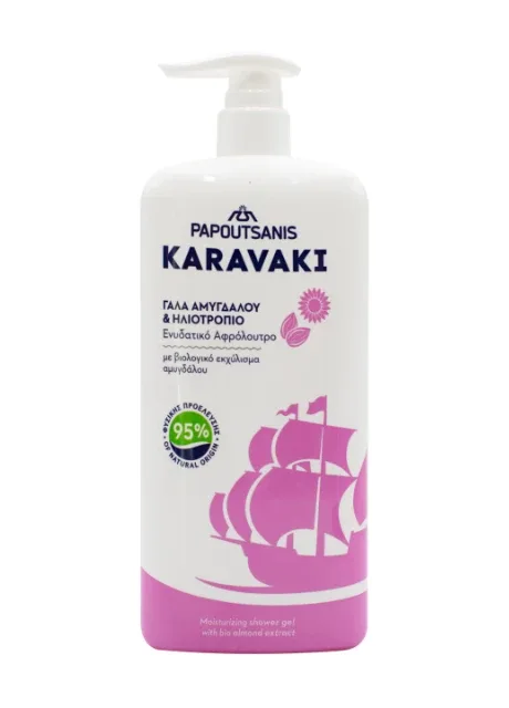 Гель для душу / піна для ванни Мигдальне молоко 750 мл Karavaki (253850776)