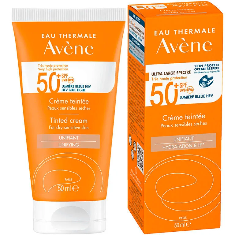 Сонцезахисний крем тональний для сухої та чутливої ​​шкіри - Avene Tinted Creme SPF50+ 50ml (50ml)