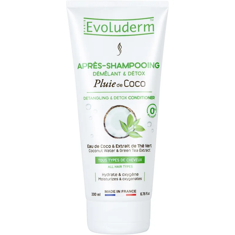 Кондиціонер Evoluderm (Еволюдерм) для всіх типів волосся детокс з водою кокоса 200 мл
