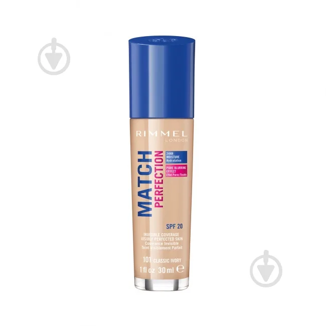 Тональна основа Rimmel London Match Perfection (101) Classic Ivory 30 мл