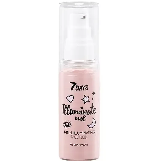 Крем-флюїд для обличчя 7 Days Illuminate Me Rose Girl 4 in 1 №01 Champagne 50 мл (4607154694589)