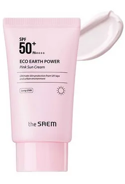 Рожевий сонцезахисний крем SPF50 + PA ++++
