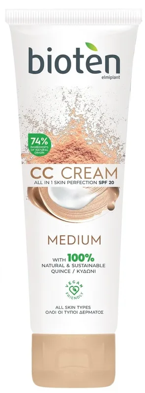 CC-крем для обличчя BIOTEN All in 1 Skin Perfection CC Cream SPF 20 відтінок medium 50 мл