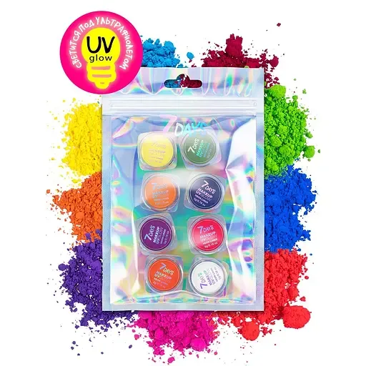 Набір графічних лайнерів для макіяжу 7 Days Uvglow Extremely chick UVglow Neon, відтінок 02 Electric (8056234472436)