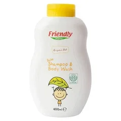 Органічний дитячий шампунь гель для купання FRIENDLY ORGANIC з екстрактом вівса 400 мл FR0701