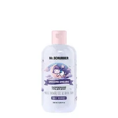 Парфумований дитячий гель для душу Mr.SCRUBBER Magic Shower Gel & Bath Foam Unicorn Dreams для очищення шкіри з ароматом солодкої чорниці 250 мл
