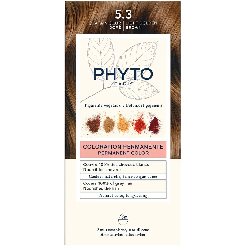 Крем-фарба для волосся Phyto (Фіто) Phytocolor Тон 5.3 (світлий шатен каштановий)