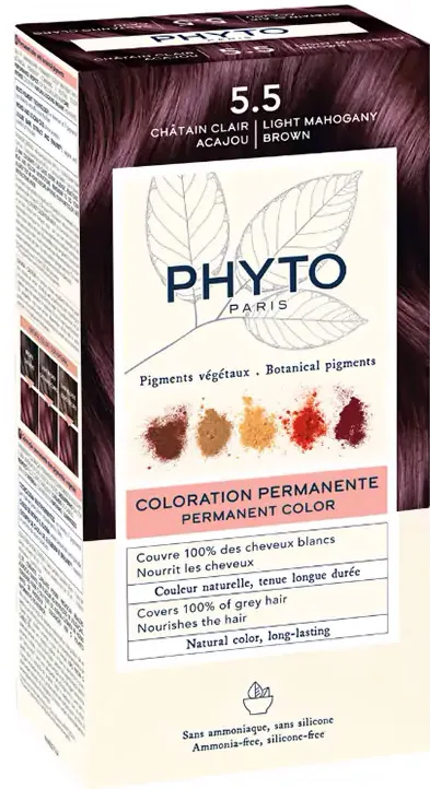 Крем-фарба Phyto (Фіто) Фітоколор тон № 5.5 (світлий шатен акажу)