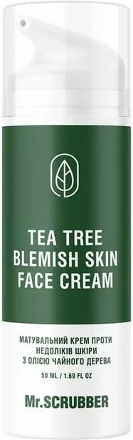 Крем для обличчя Mr.Scrubber Tea Tree Blemish Skin вiд недолiкiв шкiри з олією чайного дерева 50 мл