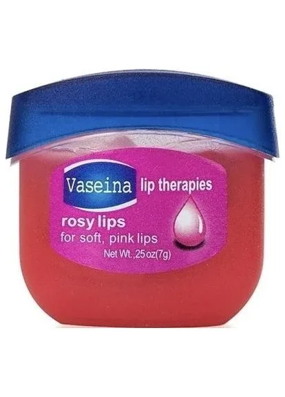 Гігієнічний зволожувальний бальзам для губ Vaseina Rosy Lip Therapies 7г Vaseline (317276035)