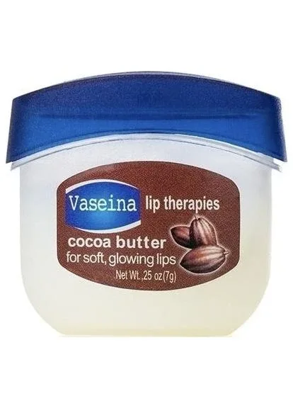 Гігієнічний зволожувальний бальзам для губ Vaseina Cocoa Butter Lip Therapies 7г Vaseline (317276028)