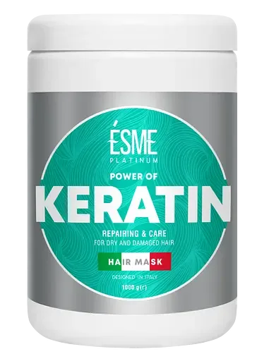 Маска Esme Platinum Keratin з кератином, для сухого та пошкодженого волосся, 1000 мл