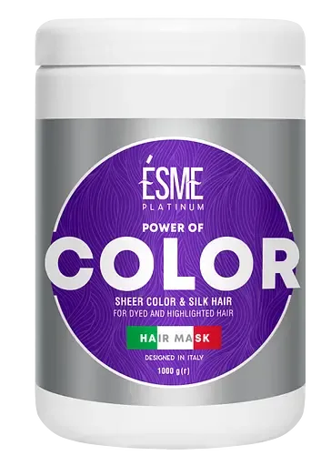 Маска Esme Platinum Color з вітамінним комплексом, для фарбованого та мелірованого волосся, 1000 мл