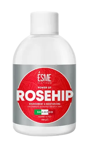 Шампунь Esme Platinum Rosehip з маслом шипшини, для пошкодженого та посіченого волосся, 1000 мл