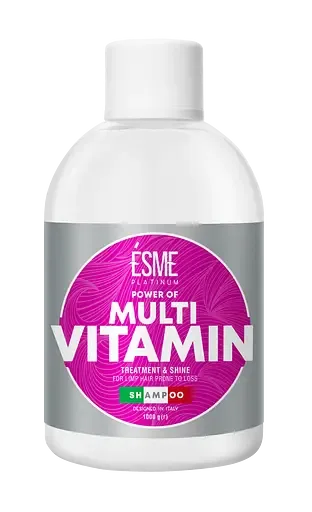 Шампунь Esme Platinum Multivitamin з вітамінним комплексом, для слабкого волосся, 1000 мл