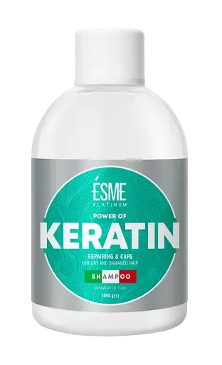 Шампунь Esme Platinum Keratin з кератином, для сухого та пошкодженого волосся, 1000 мл