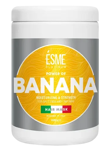 Маска Esme Platinum Banana з екстрактом банана, для посіченого та ослабленого волосся, 1000 мл