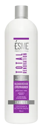 Шампунь Esme Total Renovation з протеїном та екстрактом бамбука, 1 л