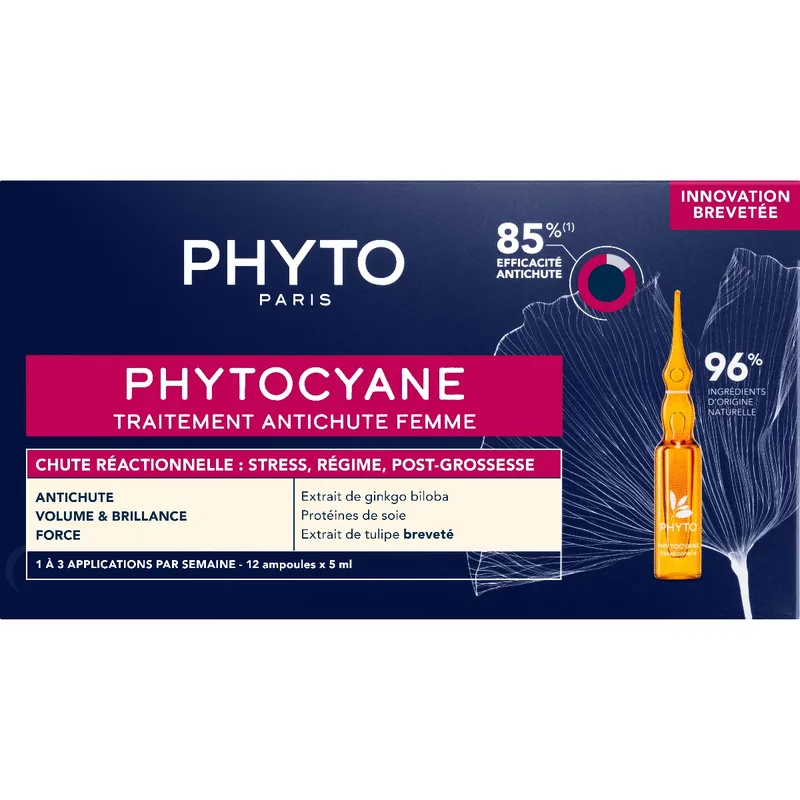 Засіб проти випадання волосся Phyto (Фіто) Phytocyane для жінок, 12 шт. х 5 мл