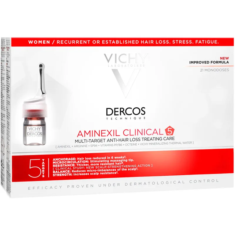 Комплексний засіб проти випадіння волосся для жінок Vichy Dercos Aminexil Clinical