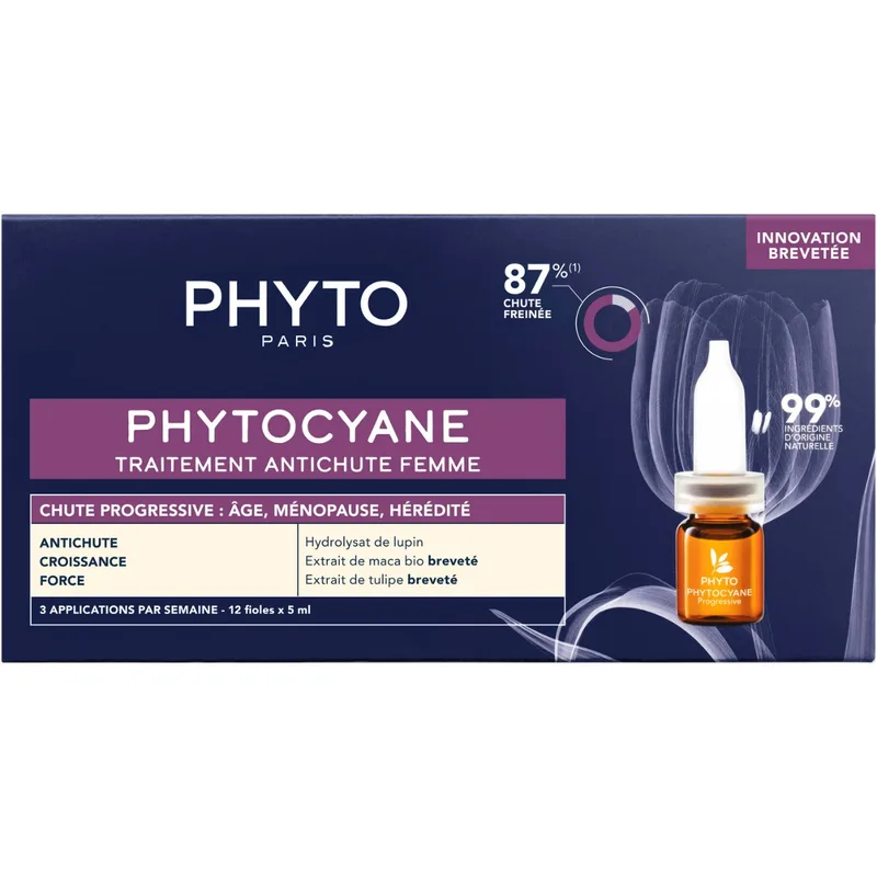 Засіб проти випадання волосся Phyto (Фіто) Phytocyane Progressive для жінок, 12 шт. х 5 мл