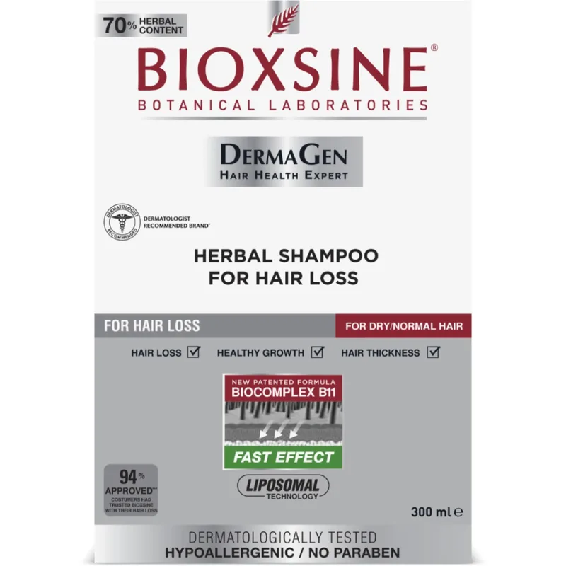Шампунь Bioxsine Derma Gen проти випадіння для нормального та cухого волосся 300 мл
