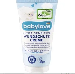 Дитячий захисний крем від ран та болю в області підгузників babylove Wundschutzcreme ultra sensitive 75 ml