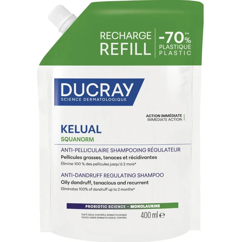 Шампунь Ducray (Дюкрей) Kelual Squanorm регулюючий проти жирної лупи рефіл 400 мл