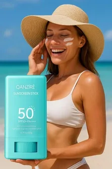 Сонцезахисний крем стік для обличчя та тіла QANZIRE SPF 50+ денний крем для тіла та обличчя стік для обличчя захист від сонця 20 г