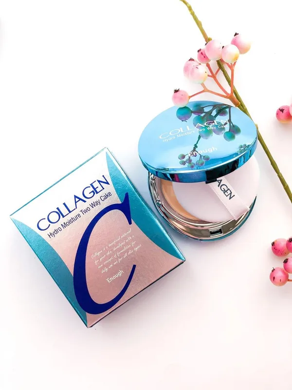 Зволожуюча колагенова пудра Enough Collagen Hydro Moisture Two Way Cake SPF 25