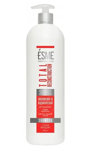 Шампунь з дозатором Esme Total Reconstruction з олією макадамії, 1 л
