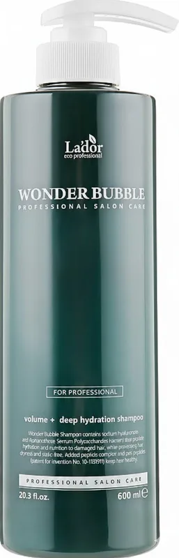 Шампунь La'dor Wonder Bubble зволожуючий для об'єму та гладкості локонів 600 мл