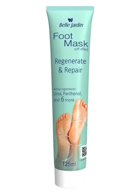 Маска для потрісканих п'ят Foot Mask Regenerate Repair з сечовиною та пантенолом, 125 мл Belle Jardin - (393905828)