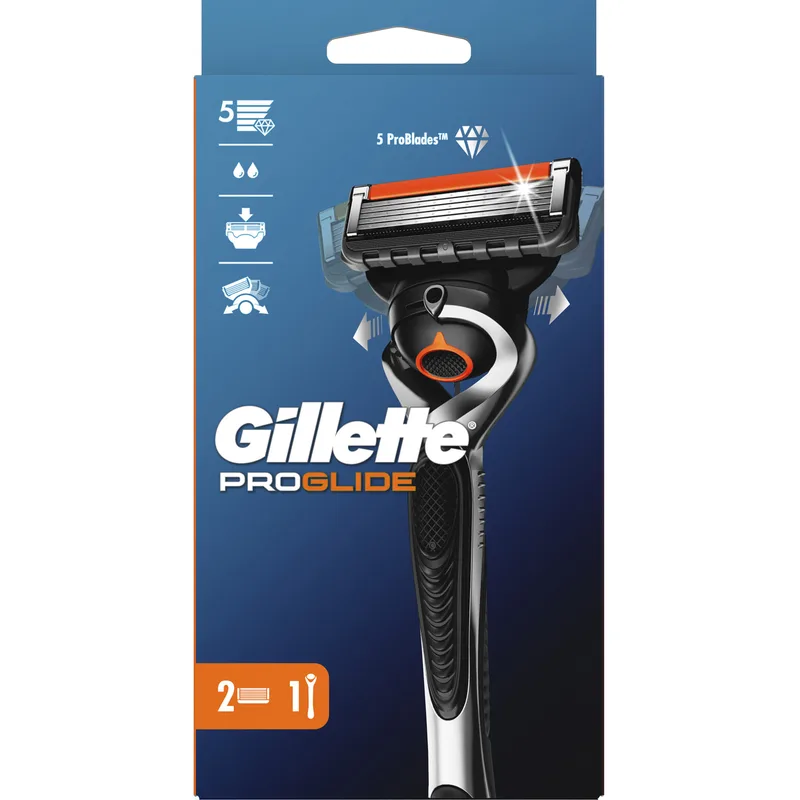 Бритва GILLETTE Fusion (Жилет Фьюжин) ProGlide (Проглайд) з двома змінними касетами