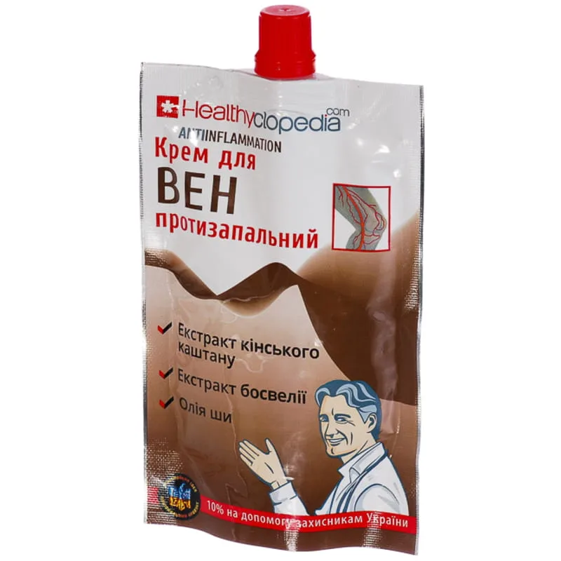 Крем для вен HEALTHYCLOPEDIA протизапальний 100 мл