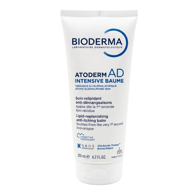 Bioderma Atoderm AD Intensive Baume Lipid-Replenishing відновлюючий бальзам для тіла проти свербіння для сухої шкіри та шкіри, схильної до атопії, 200 мл