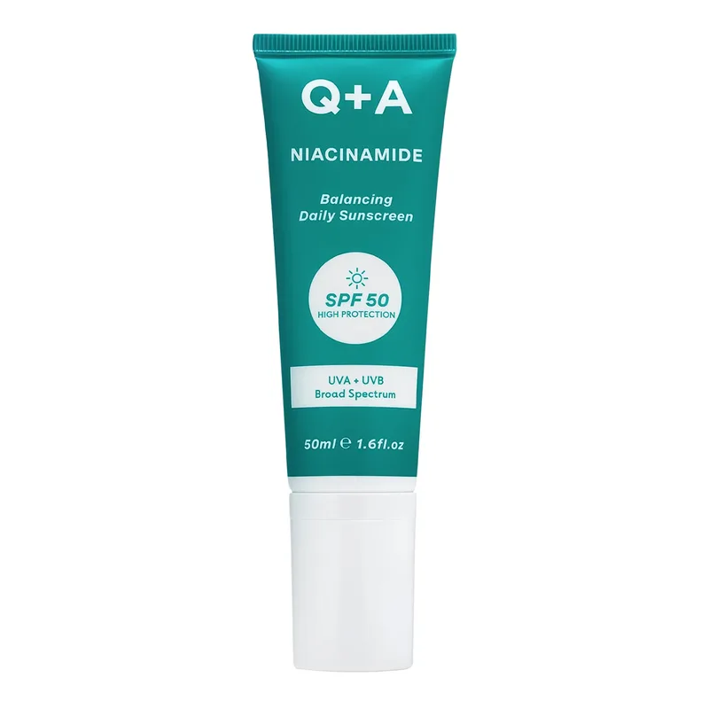 Q+A Niacinamide захисний сонцезахисний крем SPF50 для обличчя з ніацинамідом 50 мл