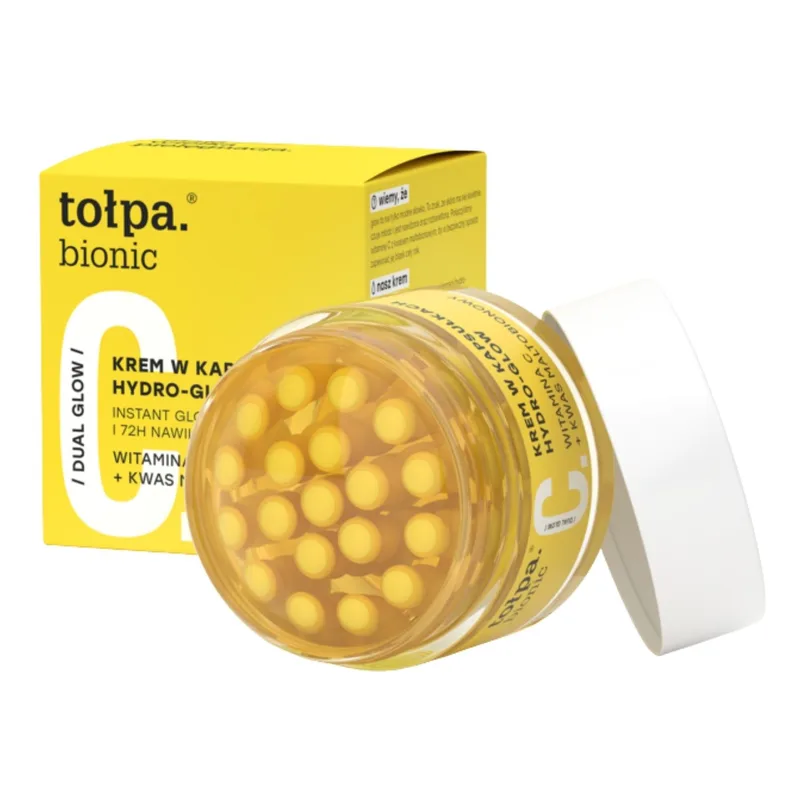 Tołpa Bionic Dual Glow — капсульний крем для обличчя з вітаміном С та мальтобіоновою кислотою, 60 г