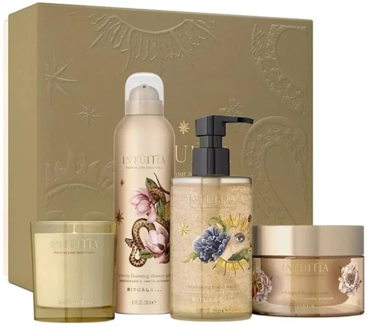 Подарунковий набір Rituals The Ritual Of Intuitia Gift Set L: Гель 200 мл + Крем 175 мл + Мило 230 мл + Свічка 140 г