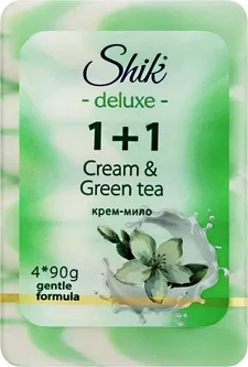 Тверде крем-мило Shik 1+1 Deluxe Крем & Зелений чай 90 г х 4 шт (4823107607875)