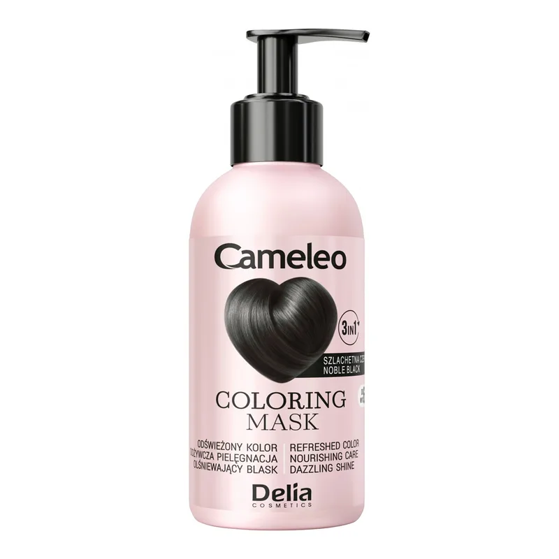 Delia Cameleo тонуюча маска для волосся 3 в 1 шляхетний чорний 120 мл