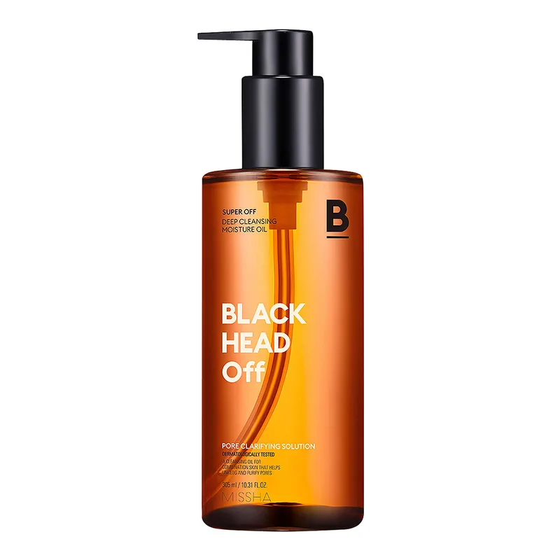 Missha Super Off Black Head Off Cleansing Oil очищувальна олія для зняття макіяжу що бореться з чорними цятками для комбінованої шкіри 305 мл